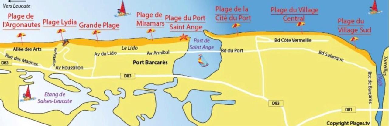 Chez Francoise Apartment Le Barcares Bagian luar foto